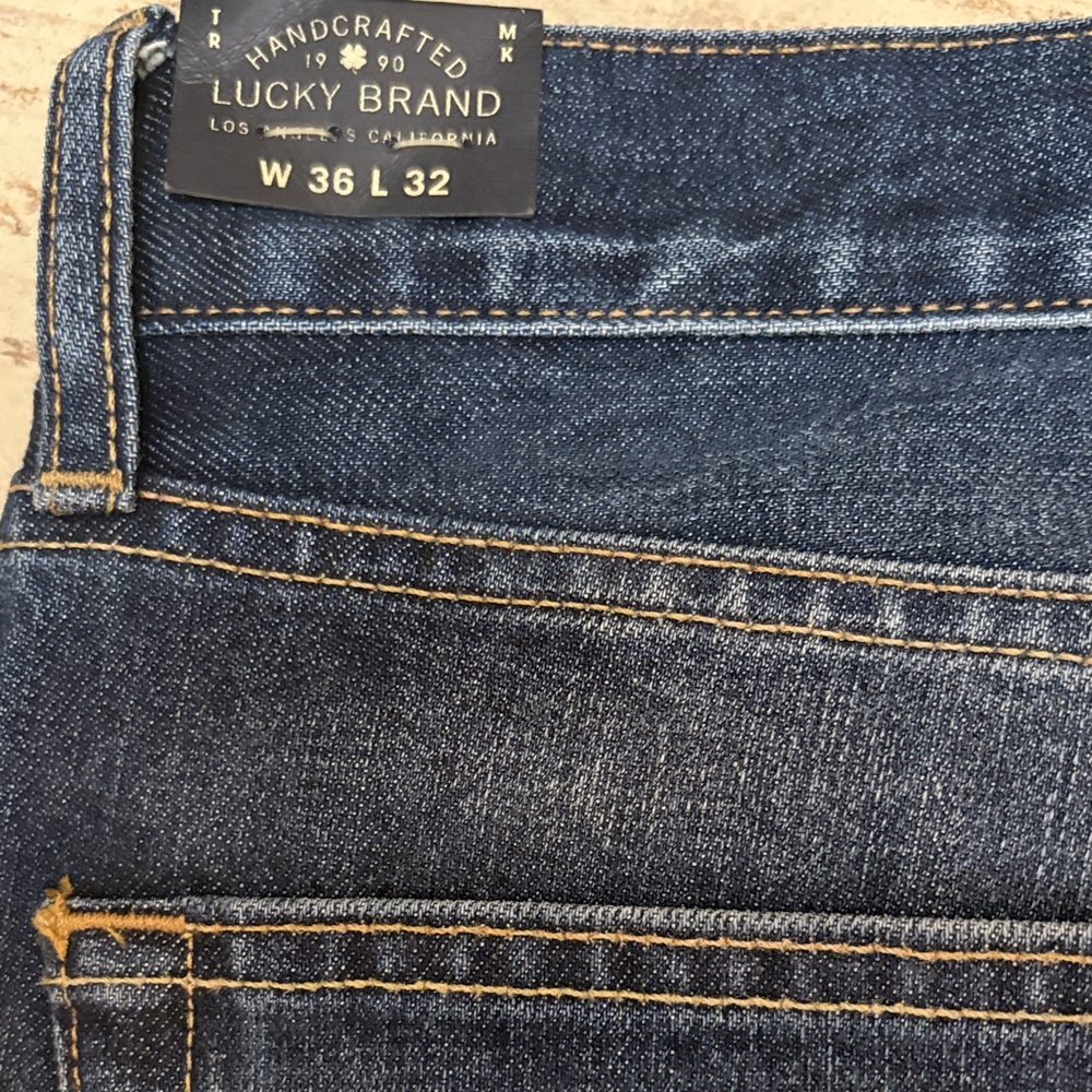 Lucky Brand Men's Blue Jeans Size 36 Vintage Straight - Picture 5 of 16